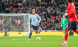Ronald Araujo of Uruguay in action during the international friendly match between England...