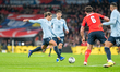 Agustin Canobbio of Uruguay in action during the international friendly match between Engl...