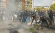 Supporters of the Communist Party of Nepal (UML) stage a protest in Kathmandu, Nepal, on M...