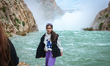 Authorities at the Darbandikhan Dam discharge excess water through the spillways following...