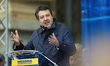 Matteo Salvini attends a national demonstration in support of the construction of the Mess...
