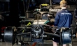Mechanics work on the car of Formula 1 driver Kimi Antonelli of the Mercedes AMG-Petronas...