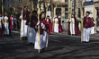 Children and young people participate in the Palm Sunday Procession in Santander, Spain, w...