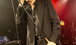 Wes Leavins from the American alternative rock band Brigitte Calls Me Baby performs live a...