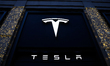 The Tesla logo is seen in Shanghai, China, on March 16, 2026. 