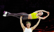 Yuna Nagaoka and Sumitada Moriguchi of Japan perform during the gala exhibition at the ISU...