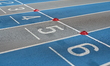 An athletics track is seen during a sports session for the launch of the 2026 Olympic and...