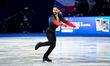 Kevin Aymoz of France performs in the men's free skating during the ISU Figure Skating Wor...