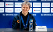 Ilia Malinin attends a press conference during the ISU Figure Skating World Championships...