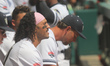 Dillon Thomas #21 of Kane County Cougars looks on during the Baseball Champions League fin...