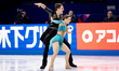 Marie-Jade Lauriault and Romain Le Gac of Canada perform in the ice dance free dance durin...