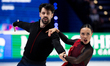 Jennifer Janse Van Rensburg and Benjamin Steffan of Germany perform in the ice dance free...
