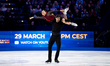 Jennifer Janse Van Rensburg and Benjamin Steffan of Germany perform in the ice dance free...