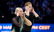 Natalie Taschlerova and Filip Taschler of the Czech Republic perform in the ice dance free...