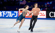 Caroline Green and Michael Parsons of the United States perform in the ice dance free danc...