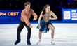 Caroline Green and Michael Parsons of the United States perform in the ice dance free danc...