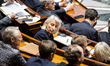 Catherine Chabaud, Minister Delegate for Maritime Affairs and Fisheries, attends a session...