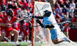 Charlie Iler of the Johns Hopkins Blue Jays takes a shot during an NCAA men's lacrosse gam...