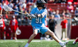 Hunter Chauvette of the Johns Hopkins Blue Jays takes a shot during an NCAA men's lacrosse...
