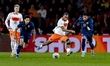 Quinten Timber of the Netherlands and Gonzalo Plata of Ecuador during the friendly interna...
