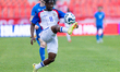 Haiti player Don Deedson Louicius #11 controls the ball during an international friendly m...