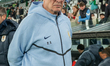 Marcelo Bielsa, head coach of Uruguay, looks on during the international friendly match be...