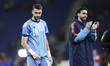 Joan Garcia of Spain and David Raya of Spain during the international friendly match betwe...