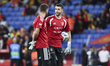 Unai Simon of Spain and Joan Garcia of Spain during the international friendly match betwe...