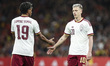 Lamine Yamal (19) of Spain and Dani Olmo (10) of Spain during the international friendly m...