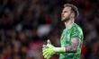 Goalkeeper Mark Flekken of the Netherlands during the friendly international match between...