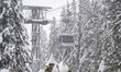 Heavy late-season snowfall occurs in Zakopane, Poland, on April 1, 2026, causing travel di...