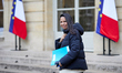 France's Overseas Minister Naima Moutchou leaves a cabinet meeting chaired by the prime mi...