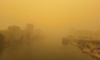 Low visibility on the Nile River due to a sandstorm in Cairo, Egypt, on April 2, 2026. The...