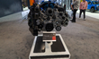 A 2026 Chevrolet Corvette ZR1X LT7 engine is displayed at the New York International Auto...