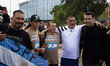 Members of security forces protest in Buenos Aires, Argentina, on April 2, 2026. Family me...
