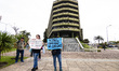 Members of security forces protest in Buenos Aires, Argentina, on April 2, 2026. Family me...
