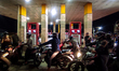 Motorists form long queues at a petrol station in Nepal on April 2, 2026, as they rush to...