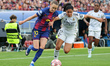 Yasmim Assis Ribeiro and Caroline Graham Hansen play during the match between FC Barcelona...