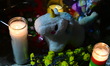 A vigil with teddy bears, flowers, and candles is held one day after a 7-month-old girl, i...