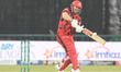 David Warner plays a shot during the Pakistan Super League (PSL) match between Karachi Kin...