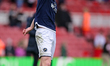 Josh Coburn of Millwall FC celebrates with fans during the Sky Bet Championship match betw...