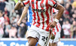 Lamine Cisse of Stoke City celebrates scoring to make it 2-0 during the Sky Bet Championsh...