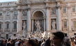 Tourists visit Rome's historic center during the Easter holidays in Rome, Italy, on April...