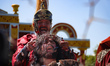 A person representing Jesus Christ participates in the 183rd Reenactment of the Passion of...