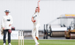 Tom Lawes of Surrey bowls during the Rothesay County Championship match between Warwickshi...