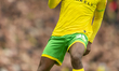 Paris Maghoma of Norwich City controls the ball during the Sky Bet Championship match betw...