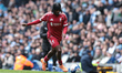 Jeremie Frimpong of Liverpool breaks with the ball during the Emirates FA Cup Quarter-Fina...