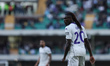 Moise Kean of ACF Fiorentina is in action during the Serie A football match between Hellas...