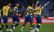Enrico Delprato of Parma Calcio 1923 celebrates after scoring the opening goal during the...