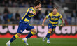 Enrico Delprato of Parma Calcio 1923 celebrates after scoring the opening goal during the...